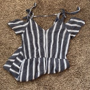 American Eagle Striped Romper